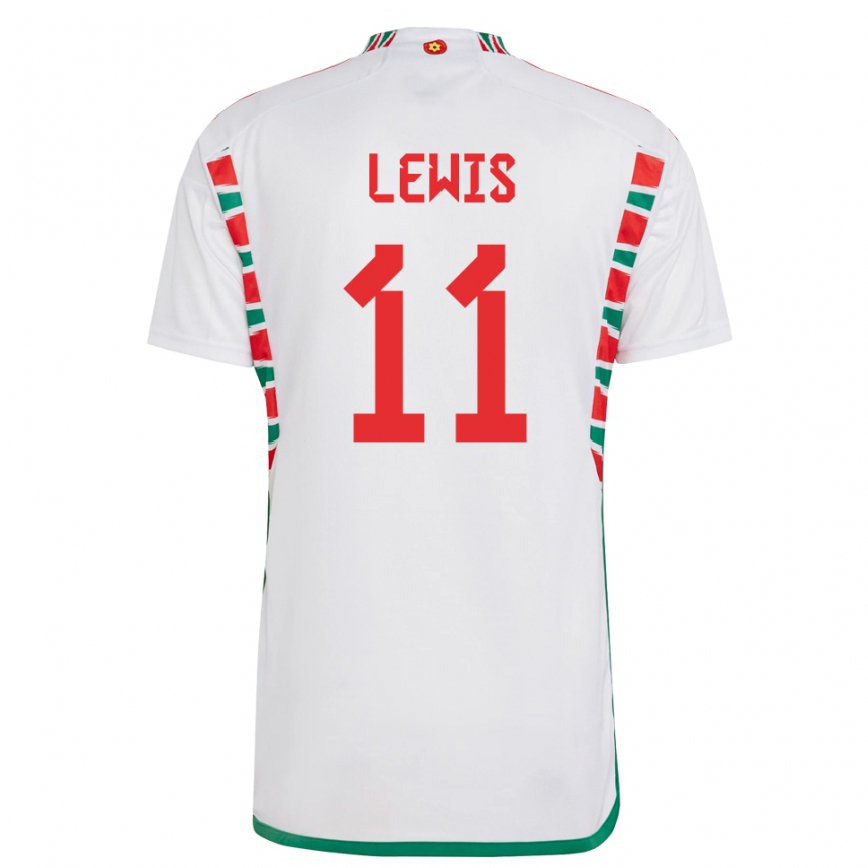 Niño Camiseta Gales Sonny Lewis #11 Blanco 2ª Equipación 22-24 México