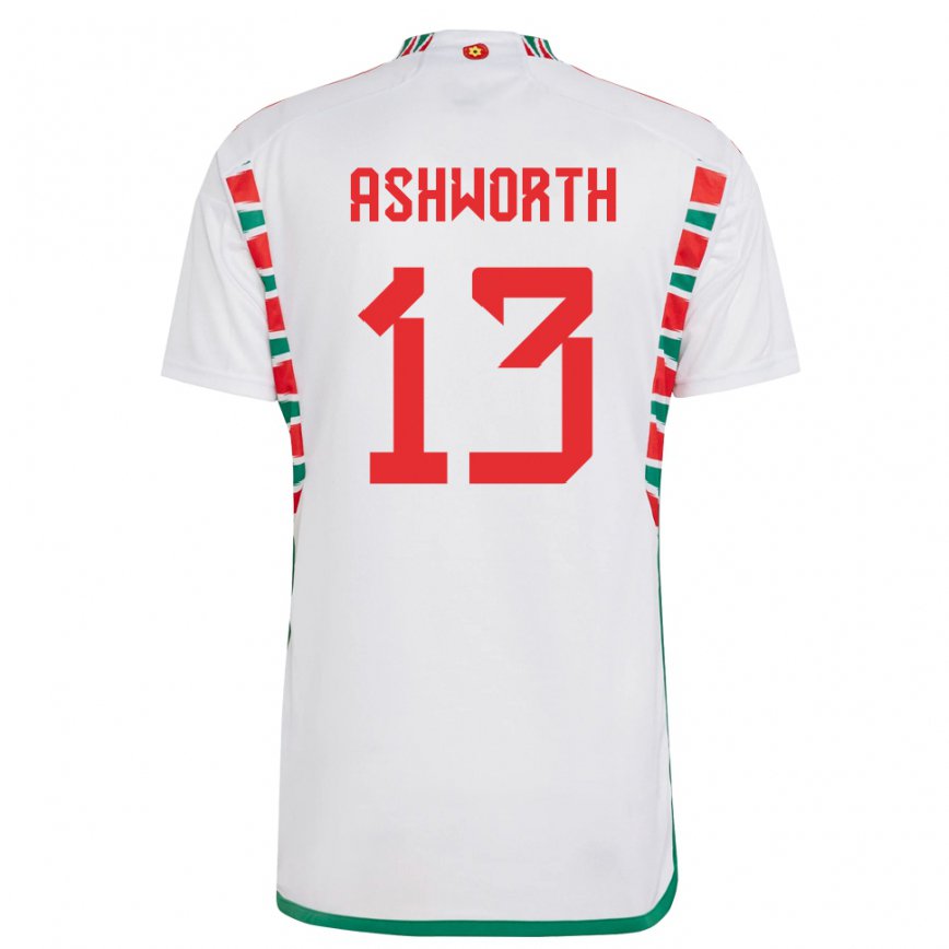 Niño Camiseta Gales Fin Ashworth #13 Blanco 2ª Equipación 22-24 México