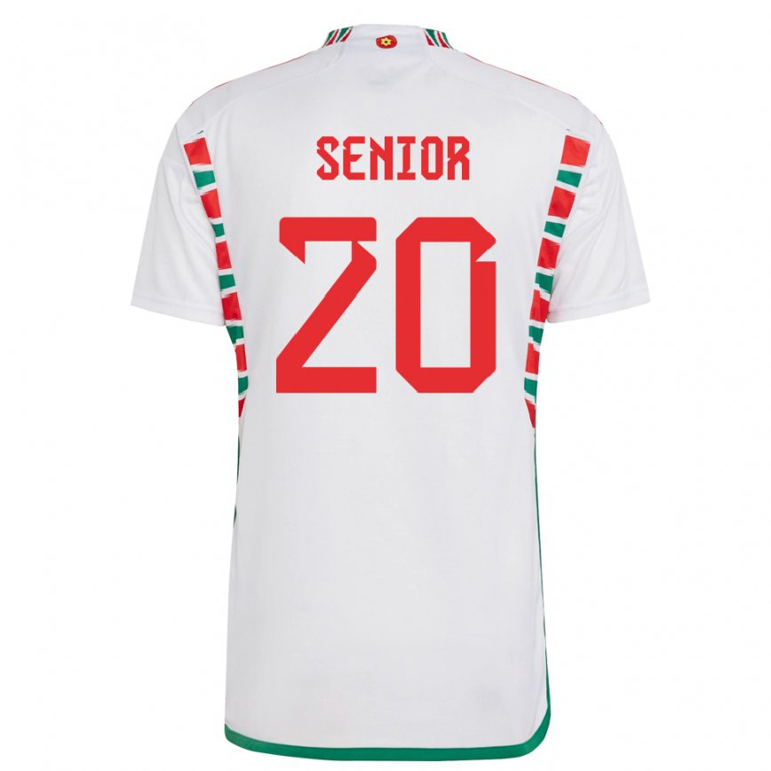 Niño Camiseta Gales Matt Senior #20 Blanco 2ª Equipación 22-24 México