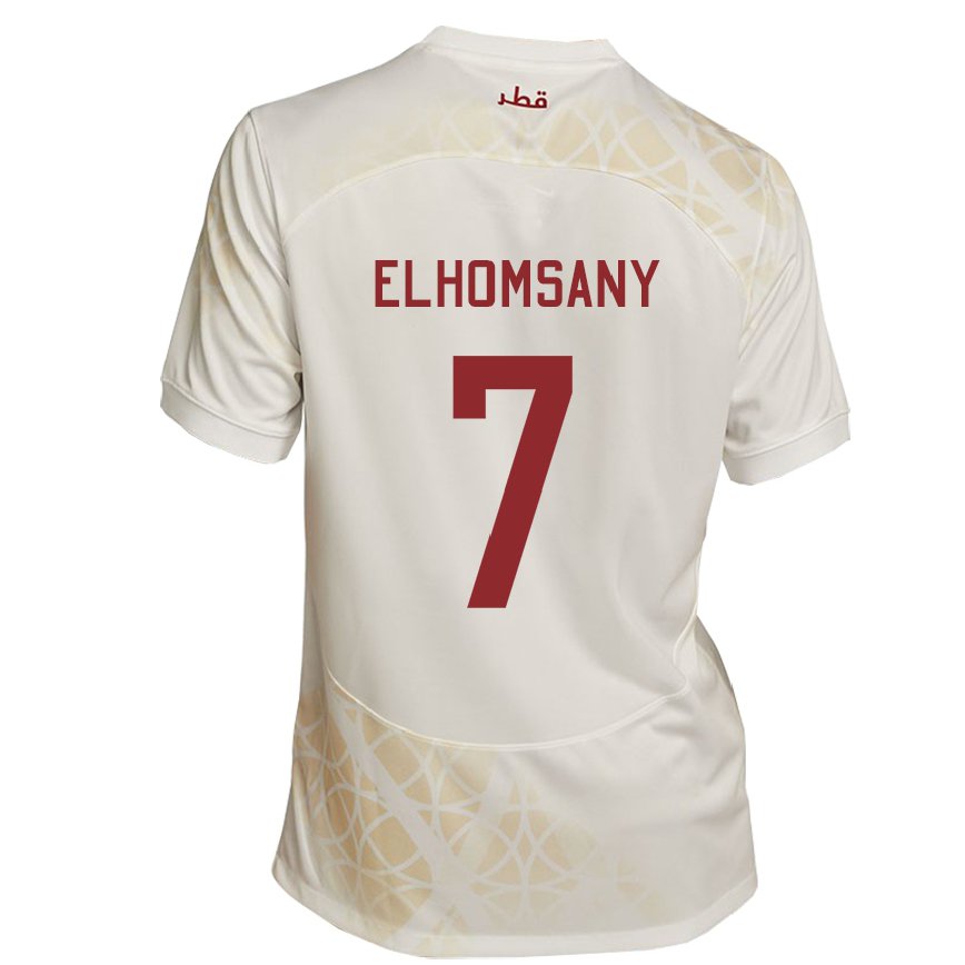 Niño Camiseta Catar Yasmeen Elhomsany #7 Beis Dorado 2ª Equipación 22-24 México