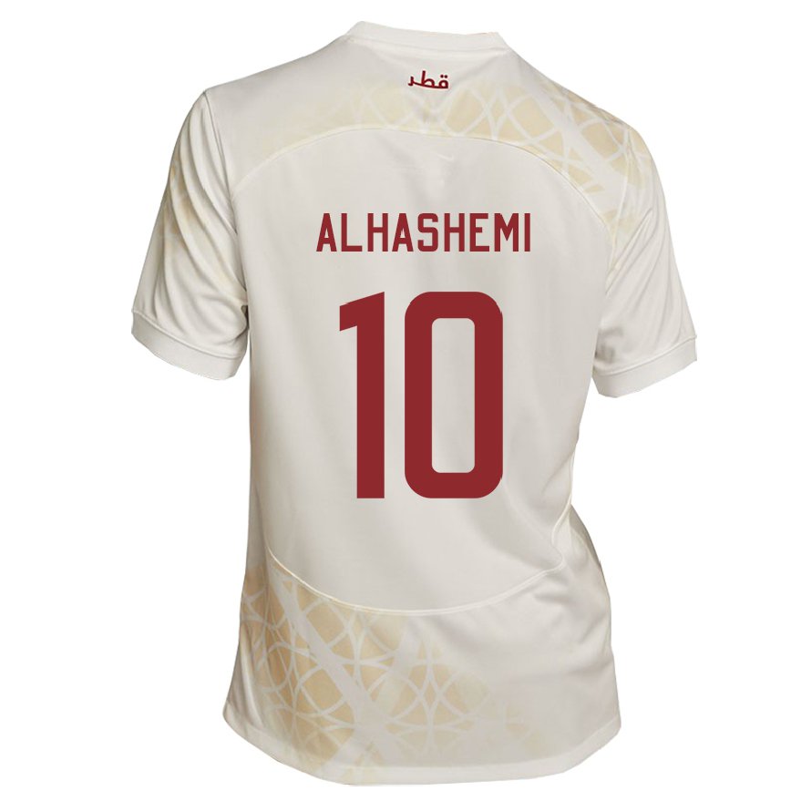 Niño Camiseta Catar Suaad Alhashemi #10 Beis Dorado 2ª Equipación 22-24 México