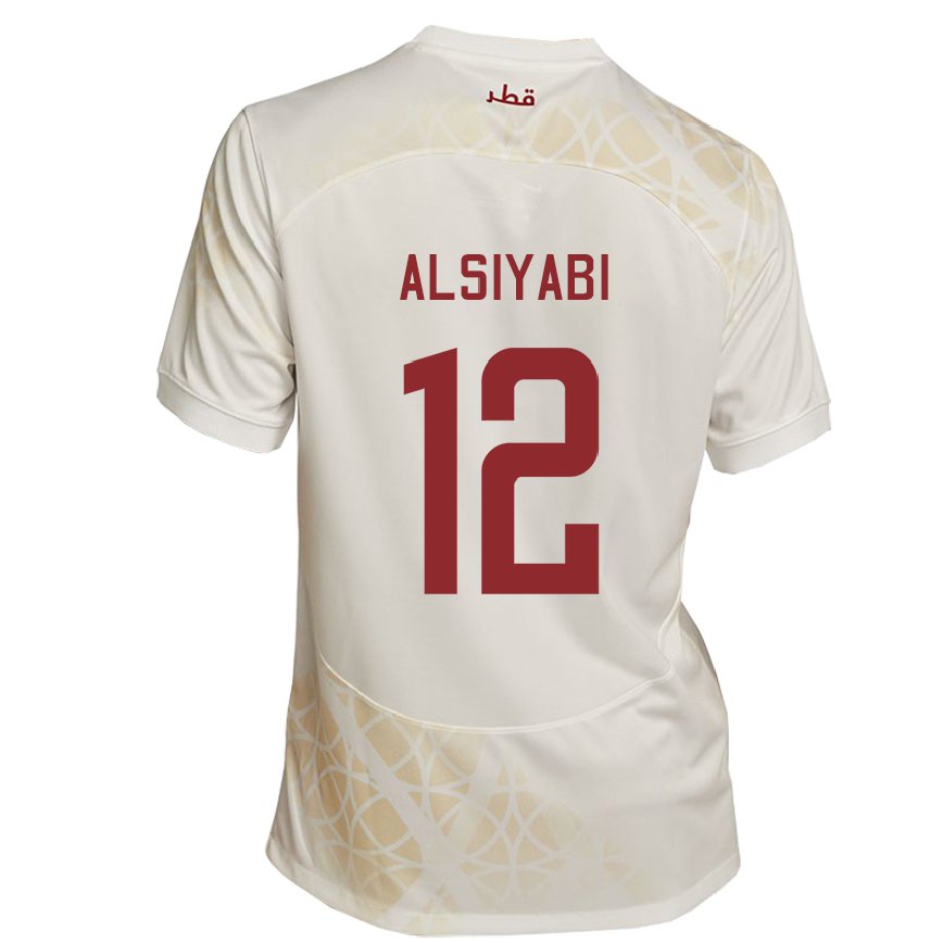 Niño Camiseta Catar Shaima Alsiyabi #12 Beis Dorado 2ª Equipación 22-24 México