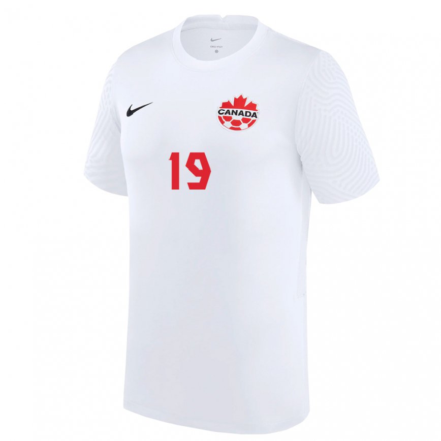 Niño Camiseta Canadá Adriana Leon #19 Blanco 2ª Equipación 22-24 México