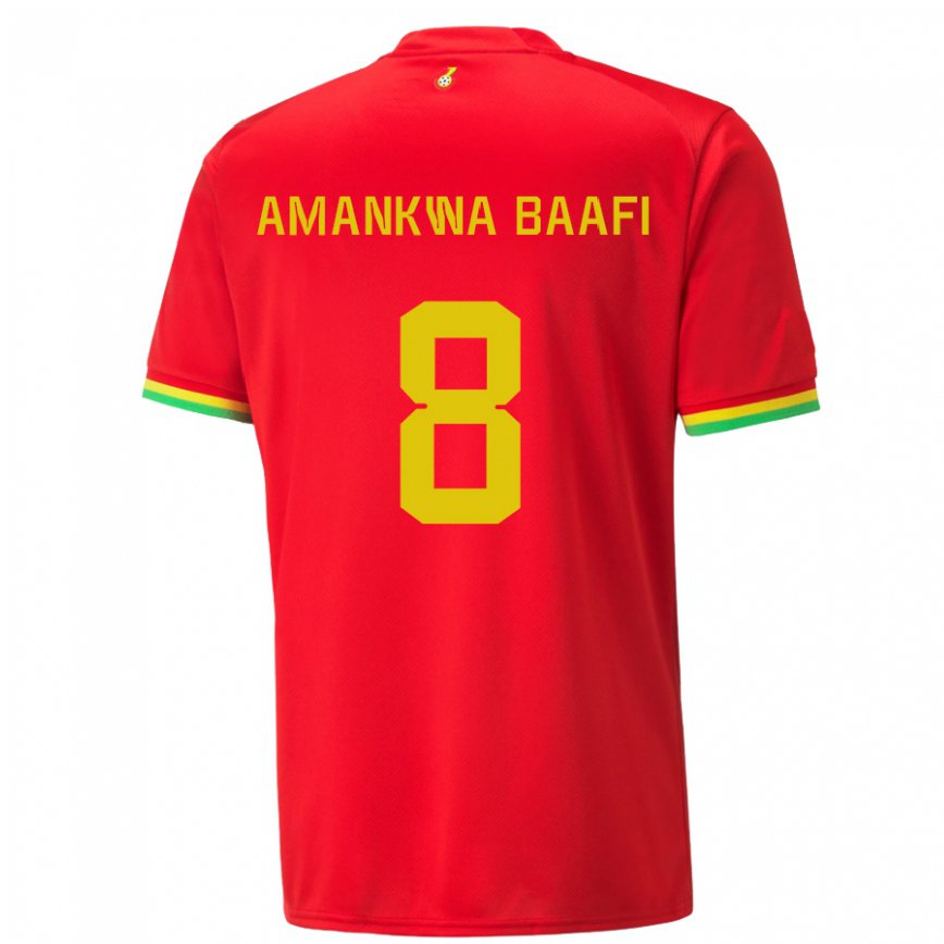 Niño Camiseta Ghana Yaw Amankwa Baafi #8 Rojo 2ª Equipación 22-24 México