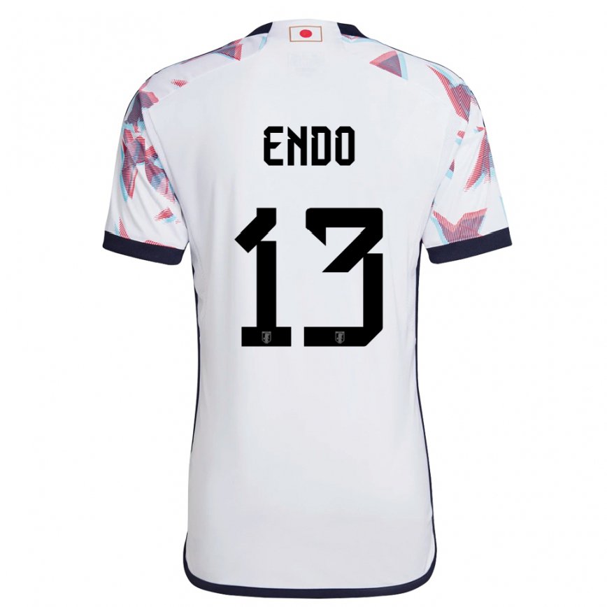 Niño Camiseta Japón Jun Endo #13 Blanco 2ª Equipación 22-24 México