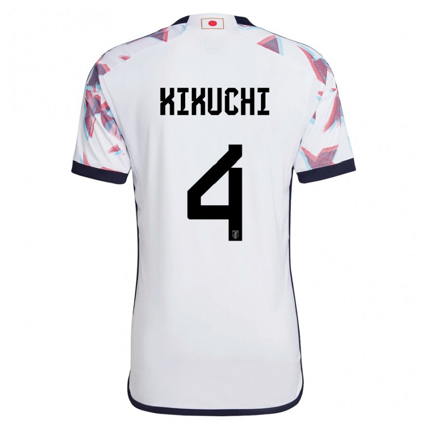 Niño Camiseta Japón Shuta Kikuchi #4 Blanco 2ª Equipación 22-24 México