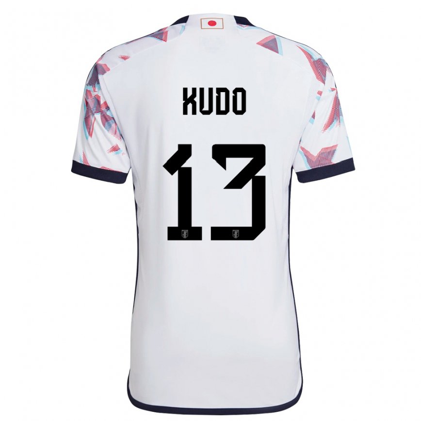 Niño Camiseta Japón Kota Kudo #13 Blanco 2ª Equipación 22-24 México