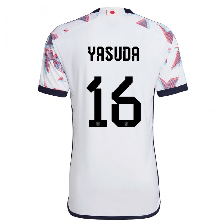 Niño Camiseta Japón Kenshin Yasuda #16 Blanco 2ª Equipación 22-24 México