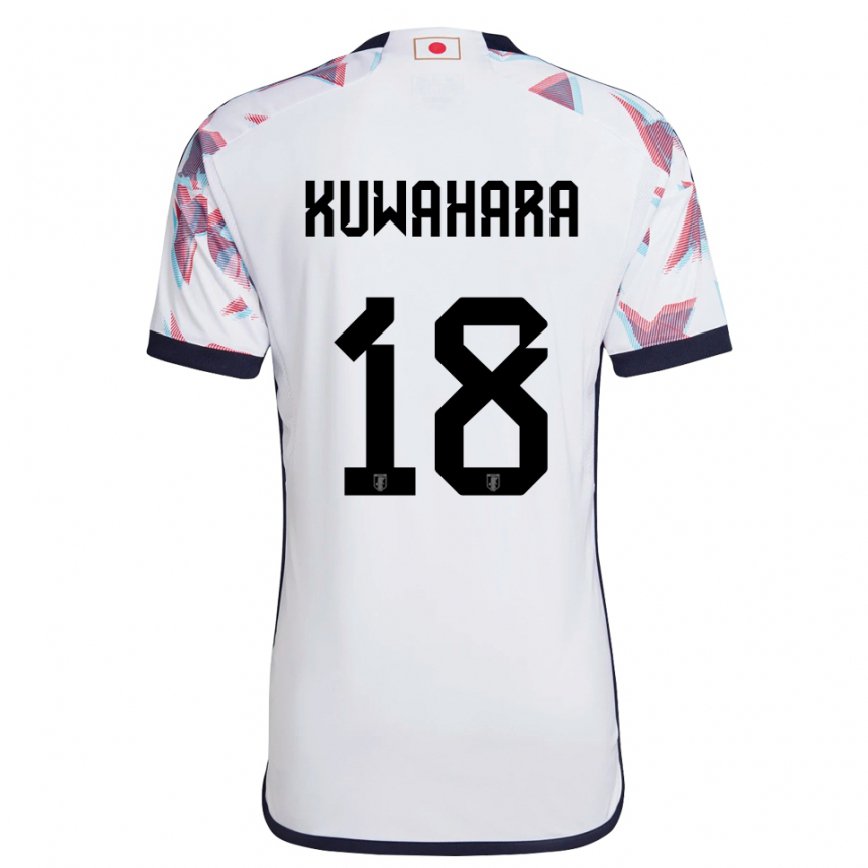 Niño Camiseta Japón Rikuto Kuwahara #18 Blanco 2ª Equipación 22-24 México