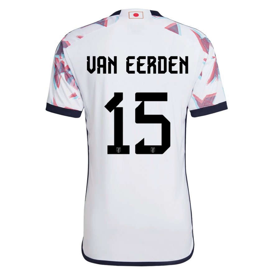 Niño Camiseta Japón Shawn Van Eerden #15 Blanco 2ª Equipación 22-24 México