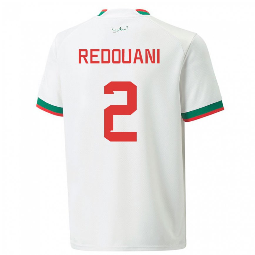 Niño Camiseta Marruecos Zineb Redouani #2 Blanco 2ª Equipación 22-24 México