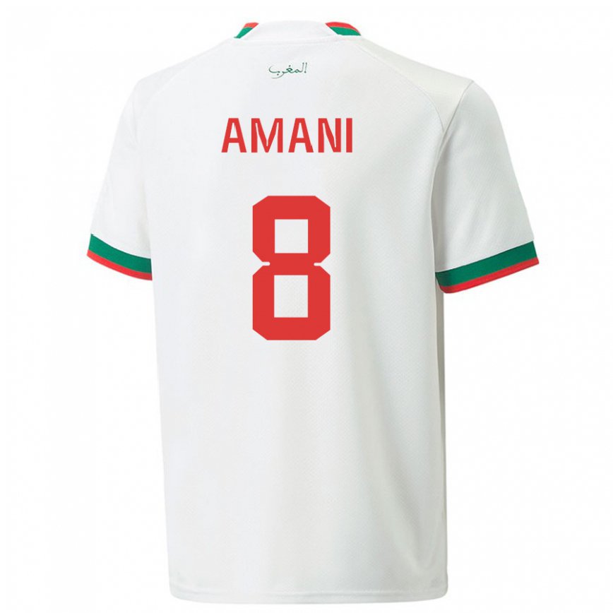 Niño Camiseta Marruecos Salma Amani #8 Blanco 2ª Equipación 22-24 México