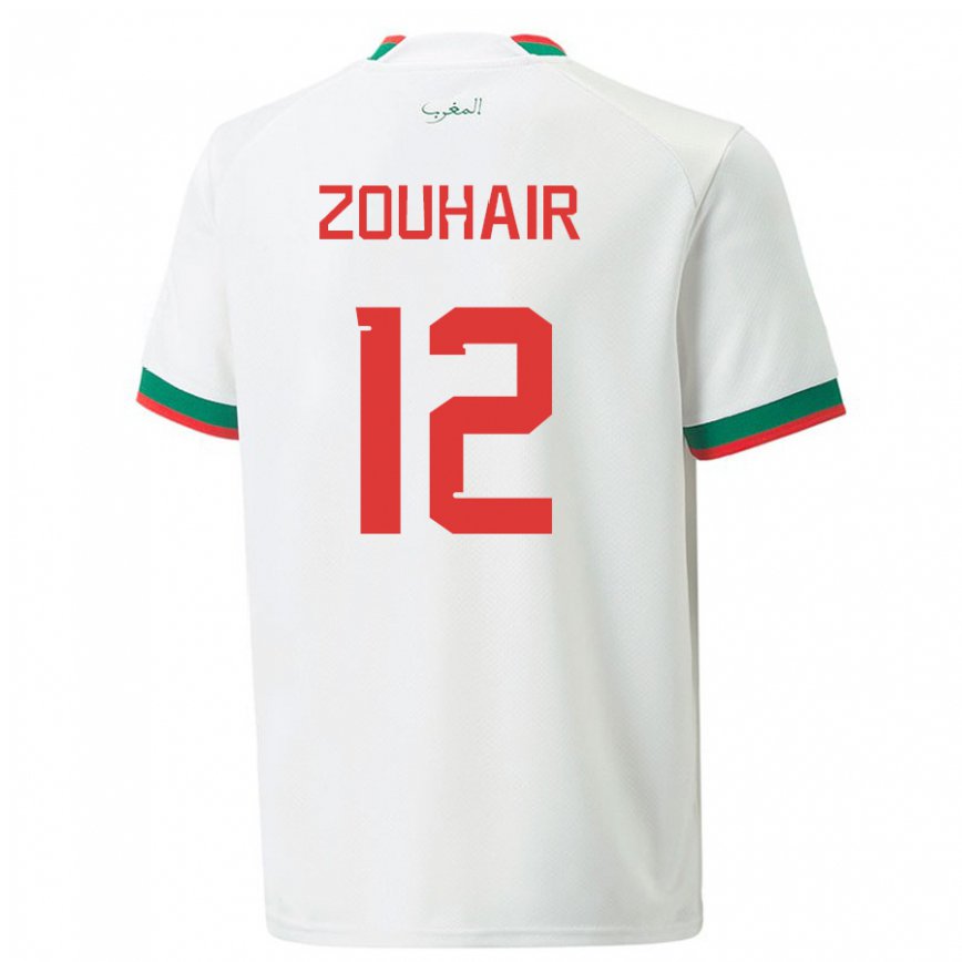 Niño Camiseta Marruecos Assia Zouhair #12 Blanco 2ª Equipación 22-24 México