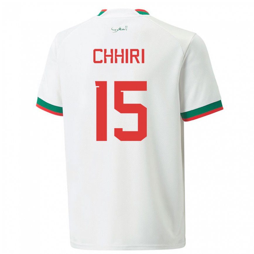 Niño Camiseta Marruecos Ghizlane Chhiri #15 Blanco 2ª Equipación 22-24 México