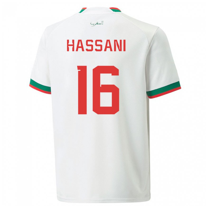 Niño Camiseta Marruecos Samya Hassani #16 Blanco 2ª Equipación 22-24 México