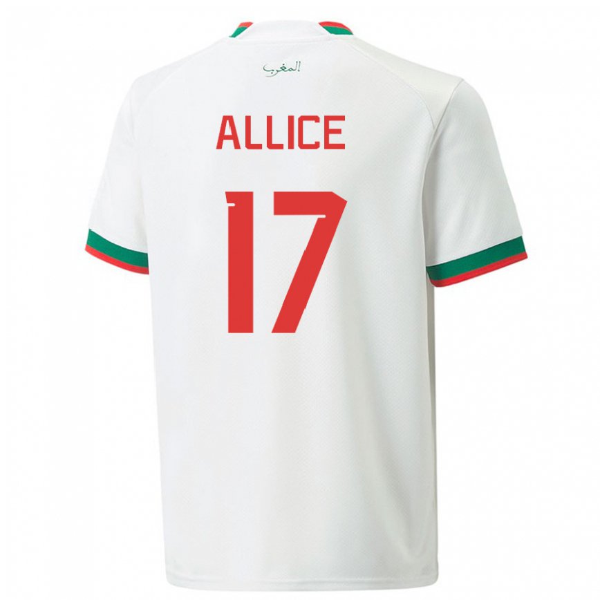 Niño Camiseta Marruecos Eva Allice #17 Blanco 2ª Equipación 22-24 México