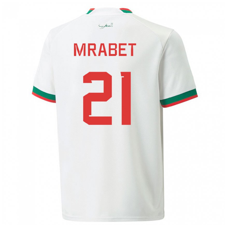 Niño Camiseta Marruecos Yasmin Mrabet #21 Blanco 2ª Equipación 22-24 México