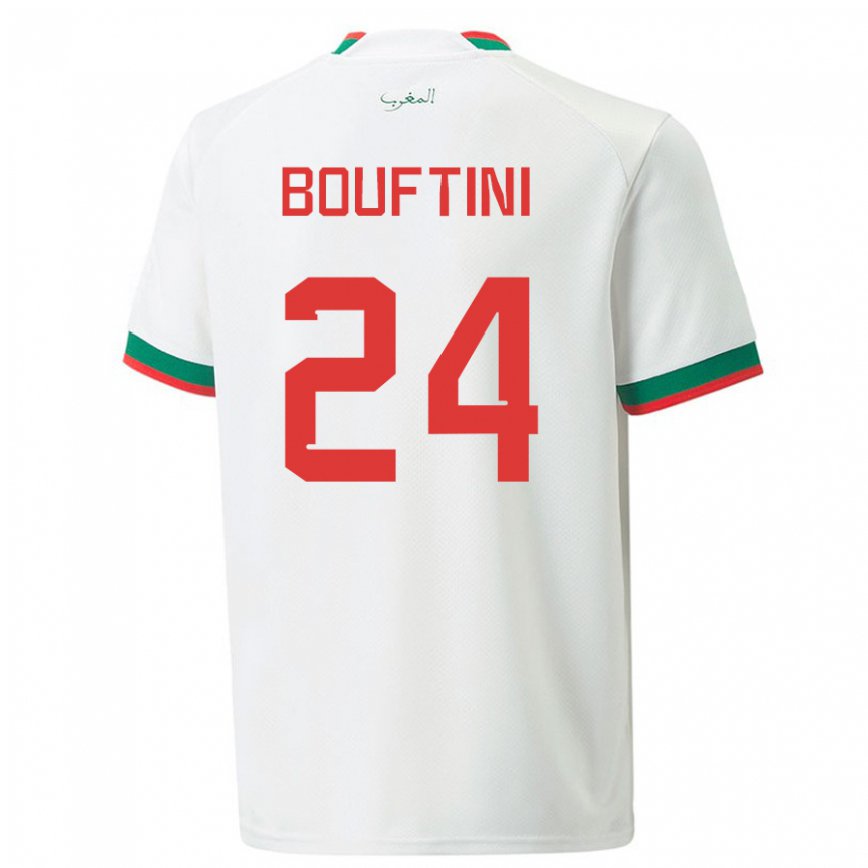 Niño Camiseta Marruecos Sofia Bouftini #24 Blanco 2ª Equipación 22-24 México