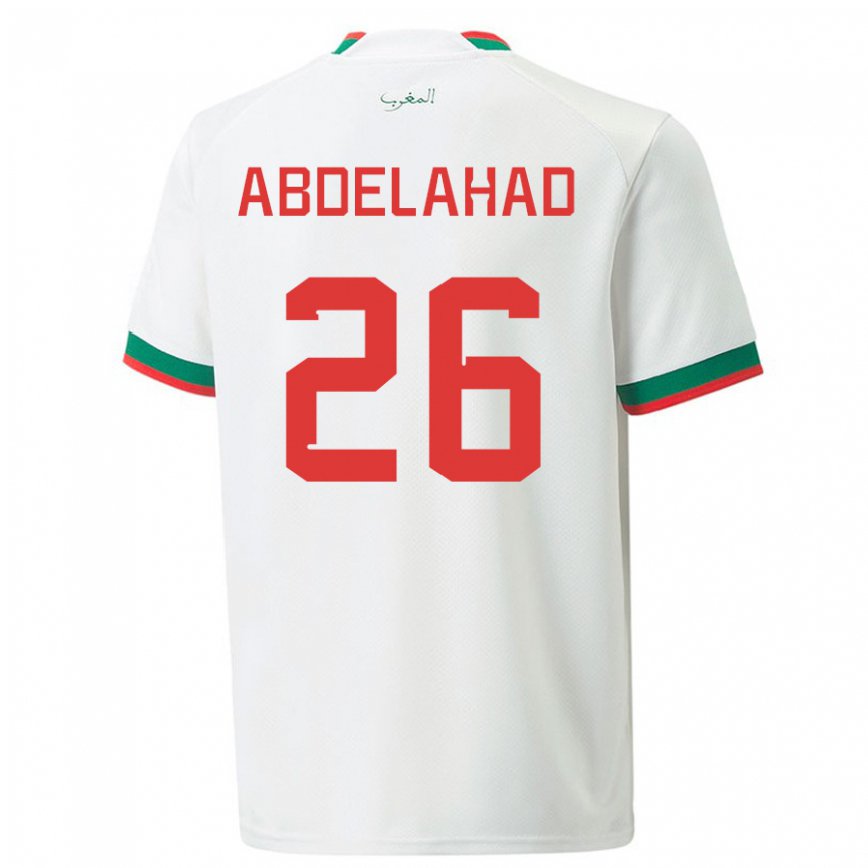 Niño Camiseta Marruecos Imane Abdelahad #26 Blanco 2ª Equipación 22-24 México