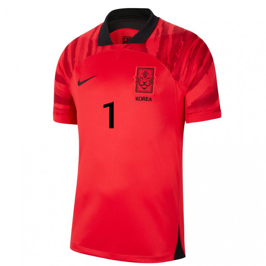 Hombre Camiseta Corea Del Sur Yoon Young Geul #1 Negro Rojo 1ª Equipación 22-24 México