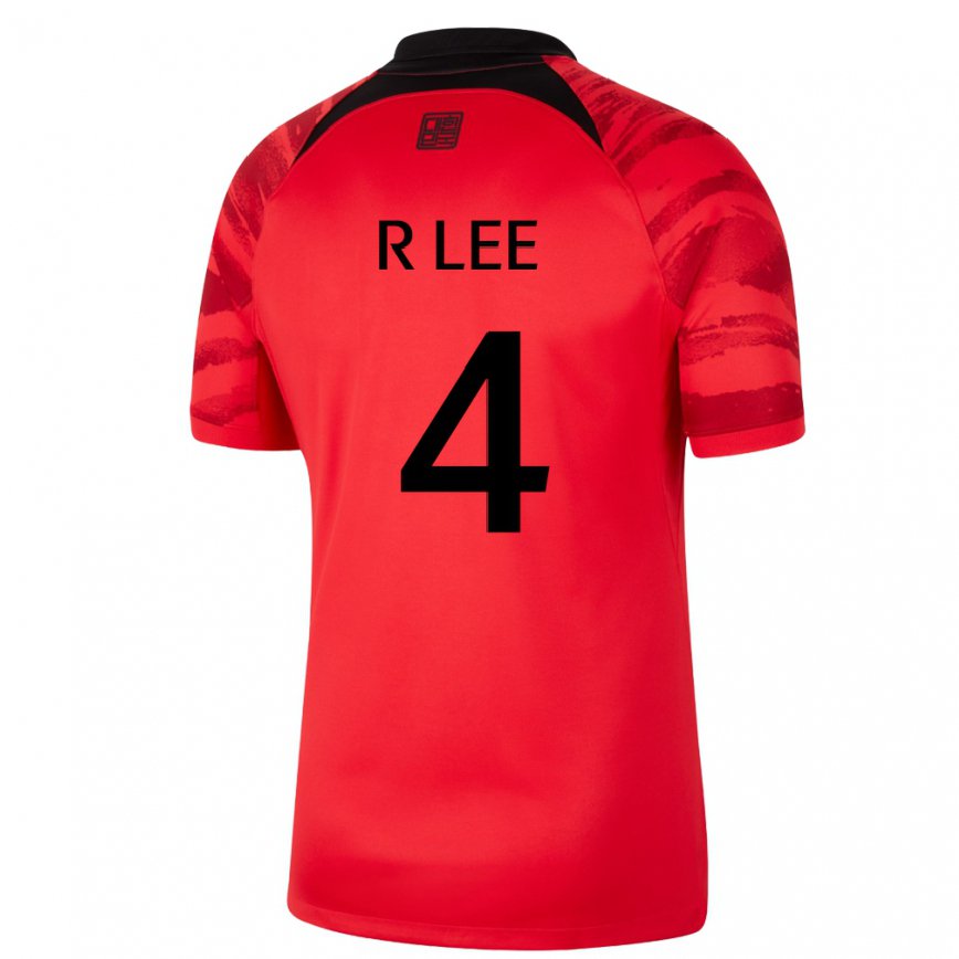 Hombre Camiseta Corea Del Sur Lee Rim #4 Negro Rojo 1ª Equipación 22-24 México