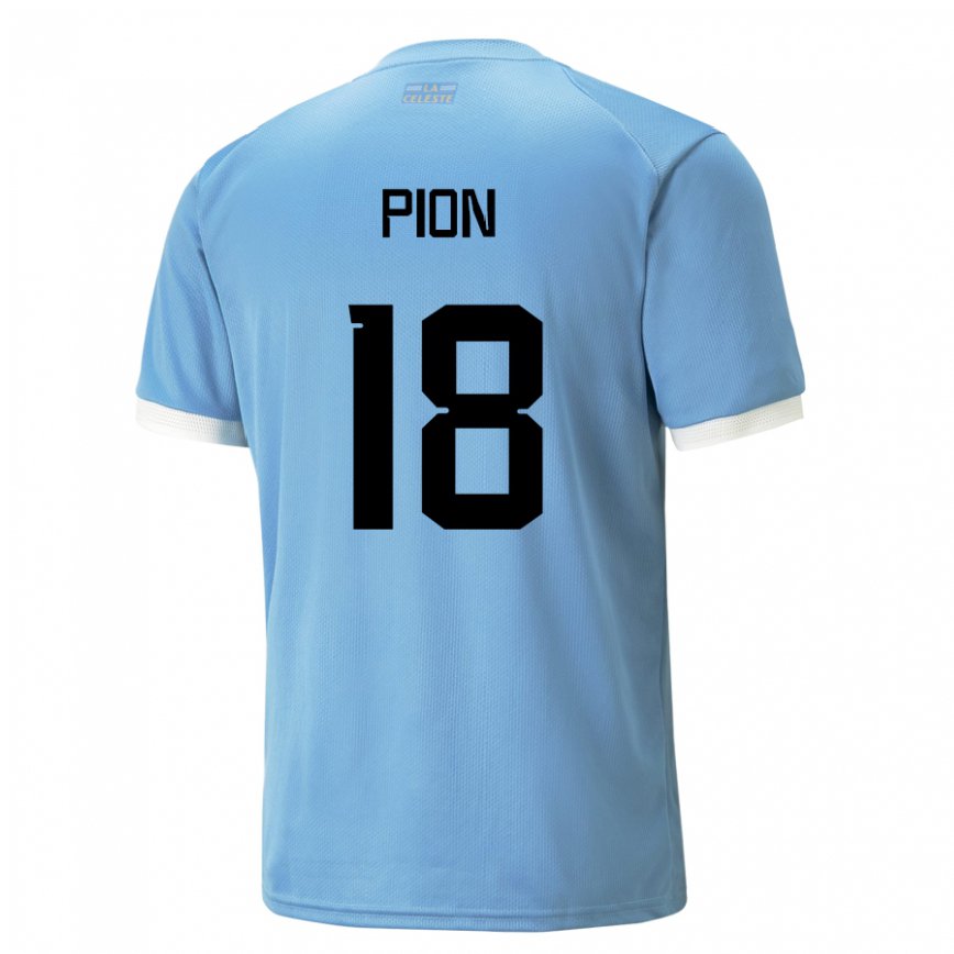 Hombre Camiseta Uruguay Mariana Pion #18 Azul 1ª Equipación 22-24 México