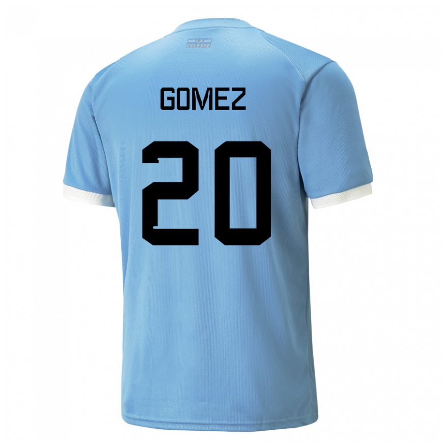 Hombre Camiseta Uruguay Luciana Gomez #20 Azul 1ª Equipación 22-24 México