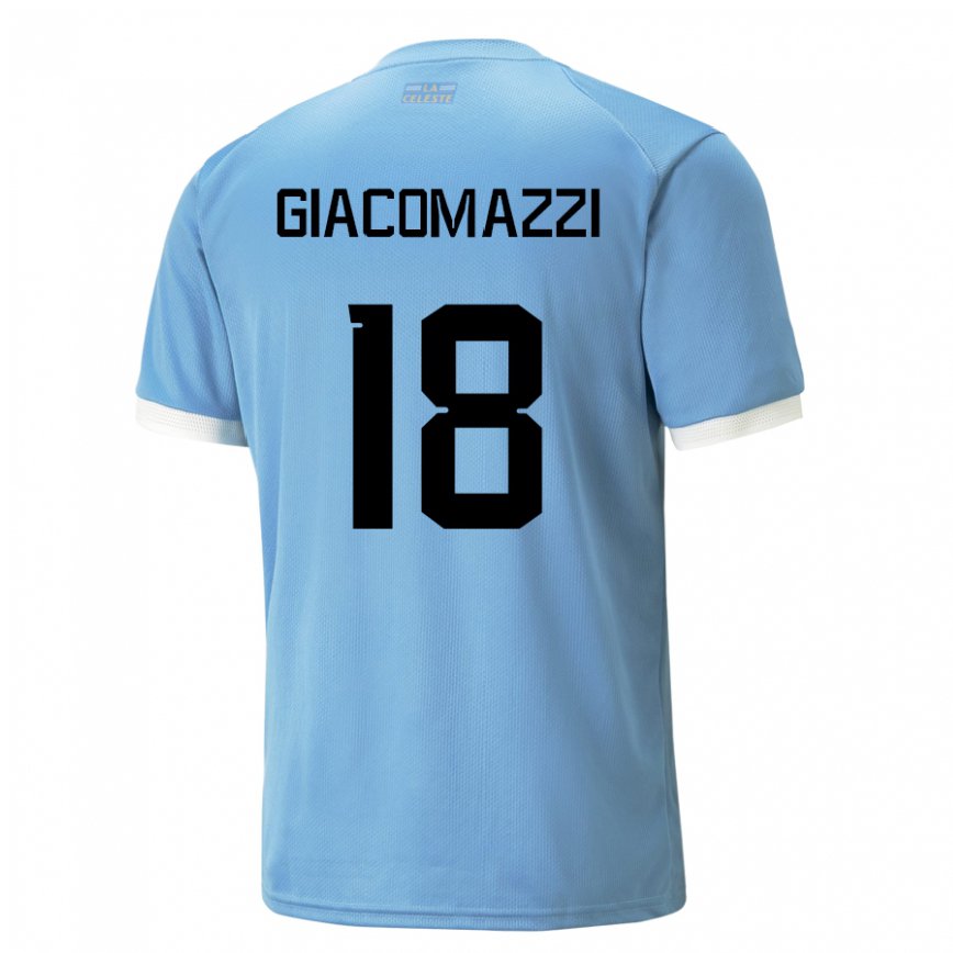 Hombre Camiseta Uruguay Sebastian Giacomazzi #18 Azul 1ª Equipación 22-24 México