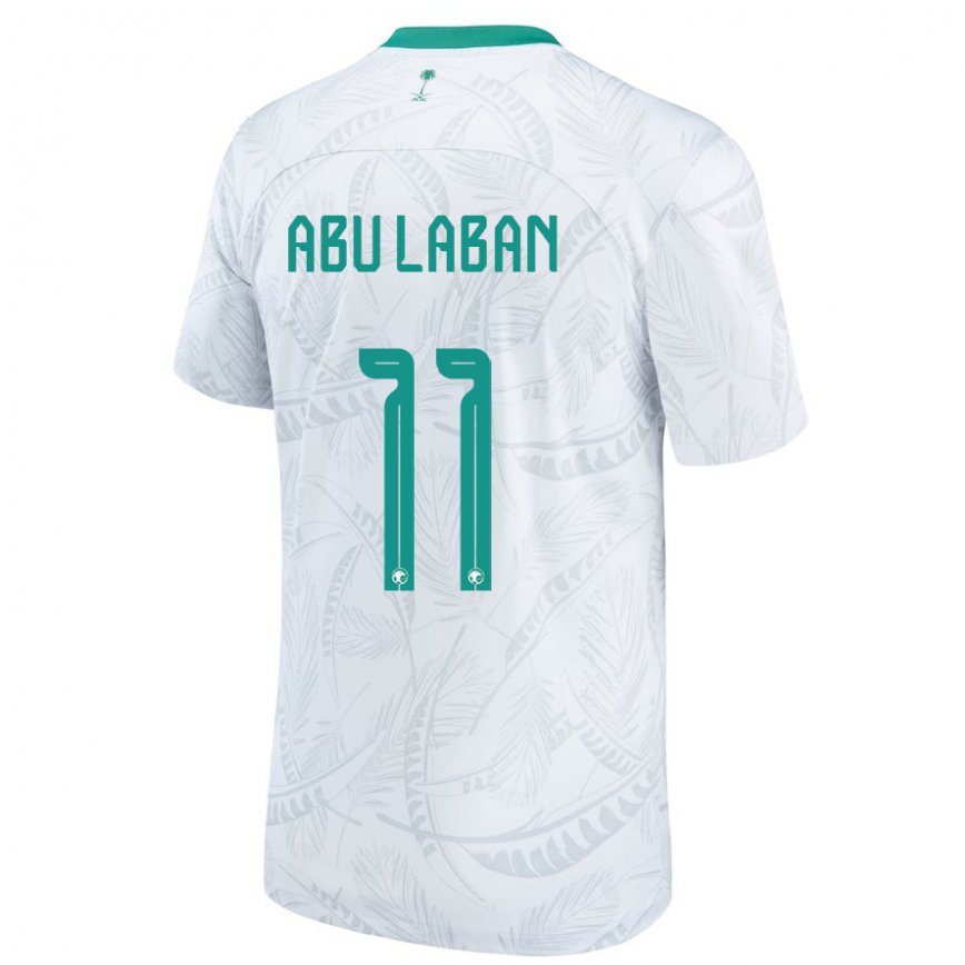 Hombre Camiseta Arabia Saudita Dalia Abu Laban #11 Blanco 1ª Equipación 22-24 México