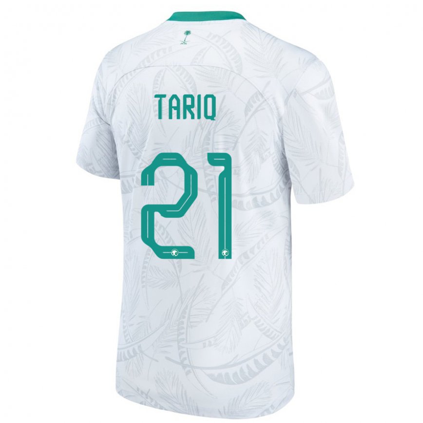 Hombre Camiseta Arabia Saudita Juri Tariq #21 Blanco 1ª Equipación 22-24 México
