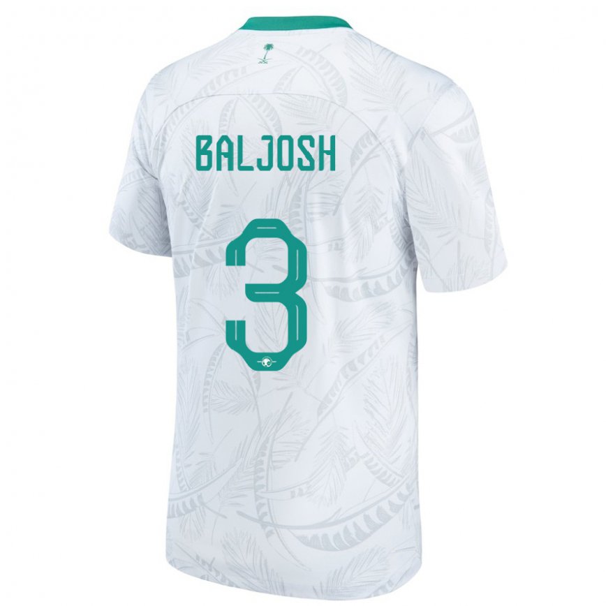 Hombre Camiseta Arabia Saudita Turki Baljosh #3 Blanco 1ª Equipación 22-24 México