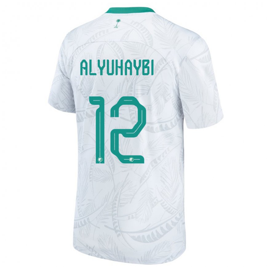 Hombre Camiseta Arabia Saudita Ammar Alyuhaybi #12 Blanco 1ª Equipación 22-24 México