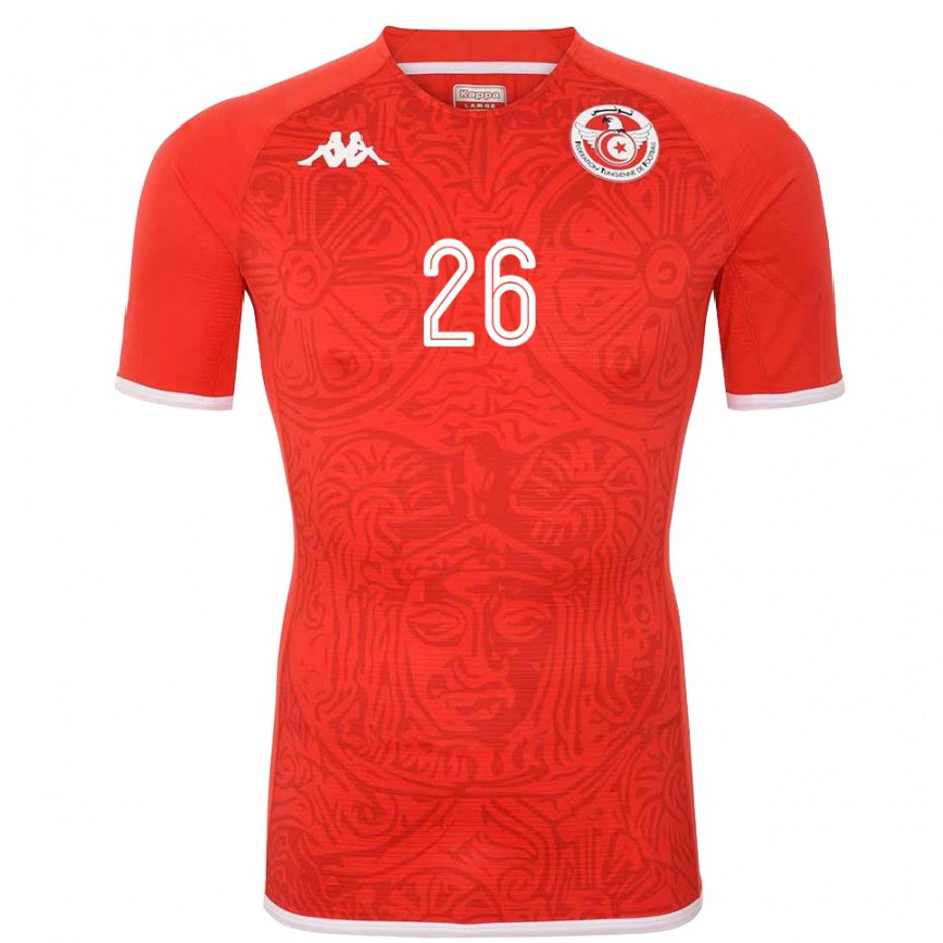 Hombre Camiseta Túnez Khalil Elloumi #26 Rojo 1ª Equipación 22-24 México