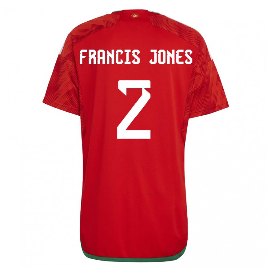 Hombre Camiseta Gales Maria Francis Jones #2 Rojo 1ª Equipación 22-24 México