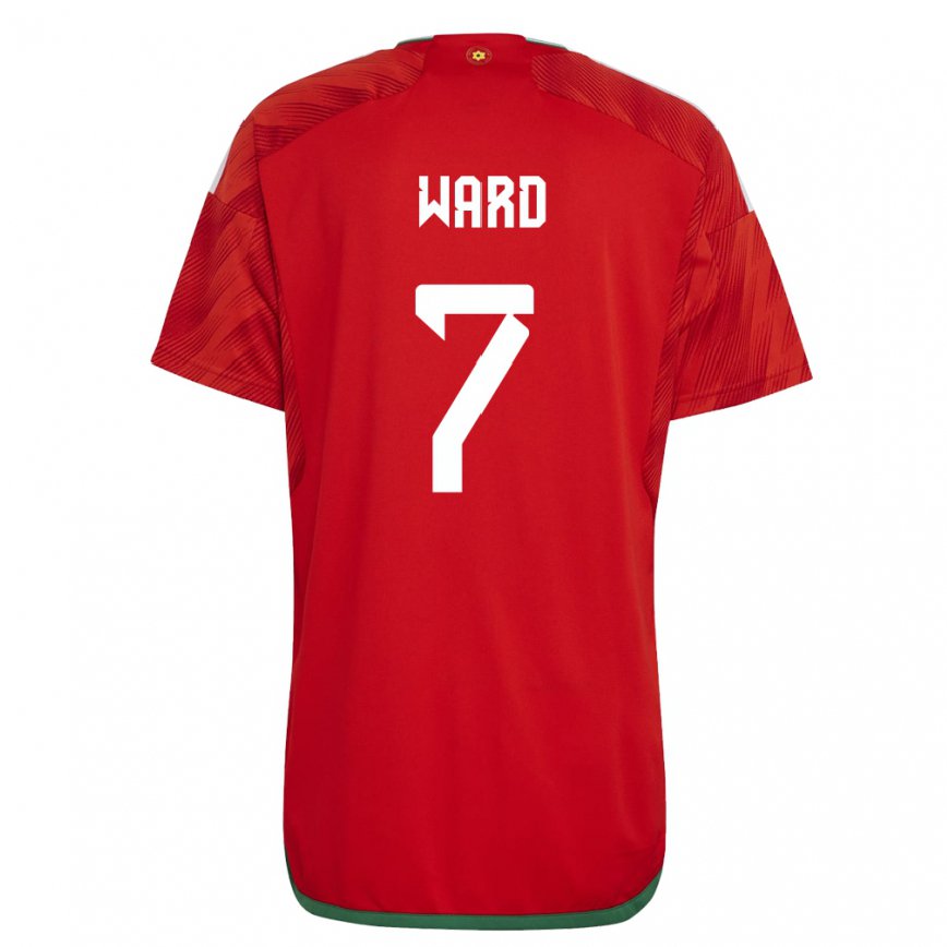 Hombre Camiseta Gales Helen Ward #7 Rojo 1ª Equipación 22-24 México