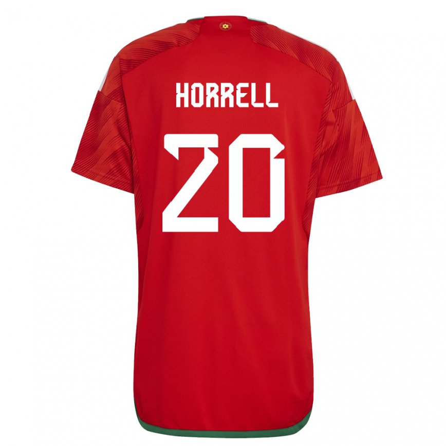 Hombre Camiseta Gales Grace Horrell #20 Rojo 1ª Equipación 22-24 México