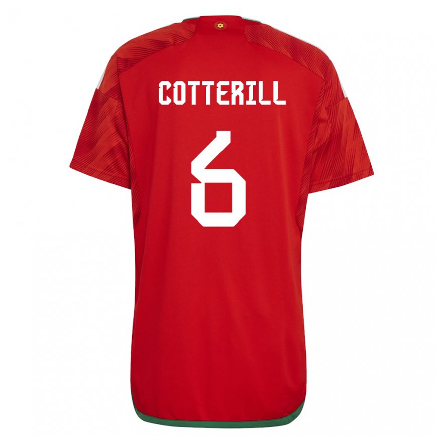 Hombre Camiseta Gales Joel Cotterill #6 Rojo 1ª Equipación 22-24 México