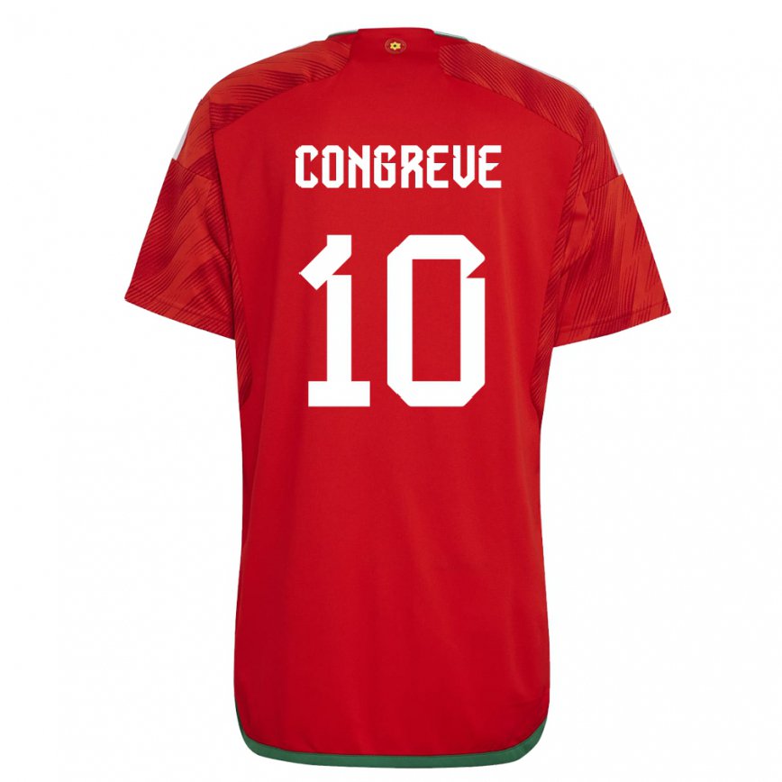 Hombre Camiseta Gales Cameron Congreve #10 Rojo 1ª Equipación 22-24 México