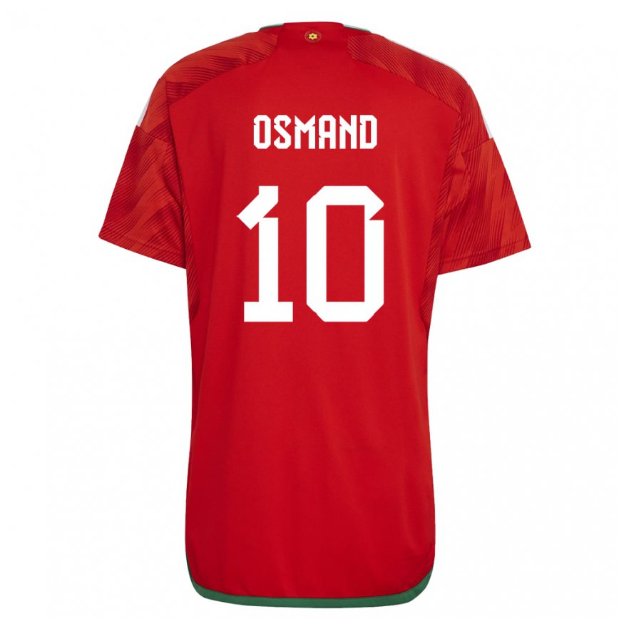 Hombre Camiseta Gales Callum Osmand #10 Rojo 1ª Equipación 22-24 México