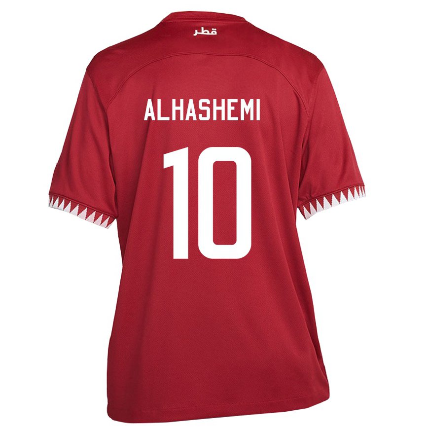 Hombre Camiseta Catar Suaad Alhashemi #10 Granate 1ª Equipación 22-24 México