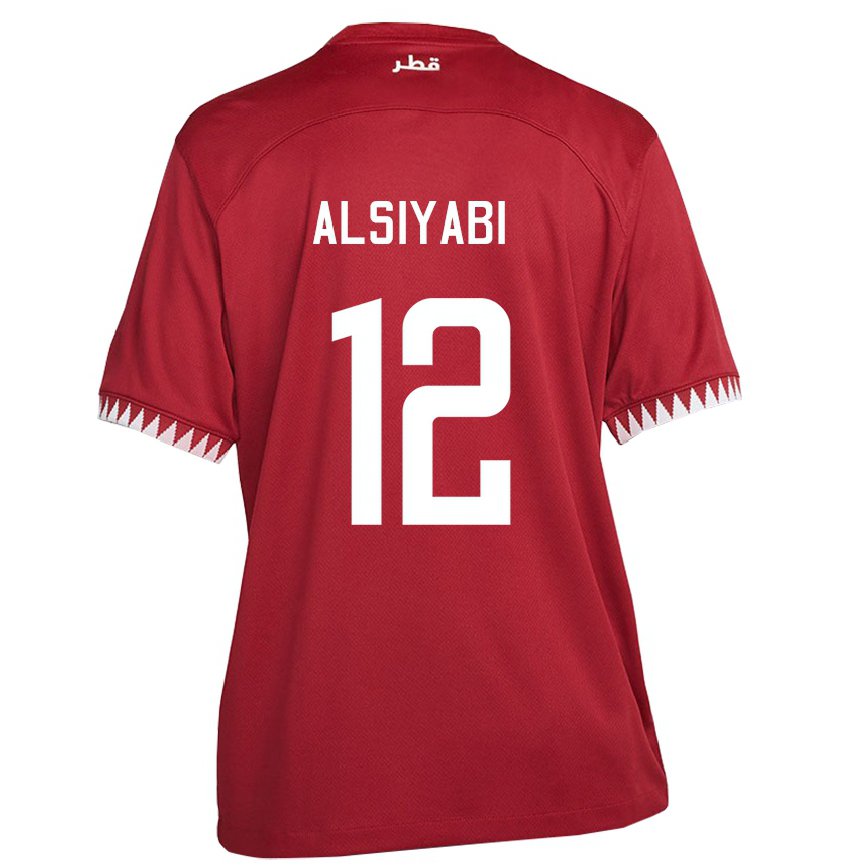 Hombre Camiseta Catar Shaima Alsiyabi #12 Granate 1ª Equipación 22-24 México