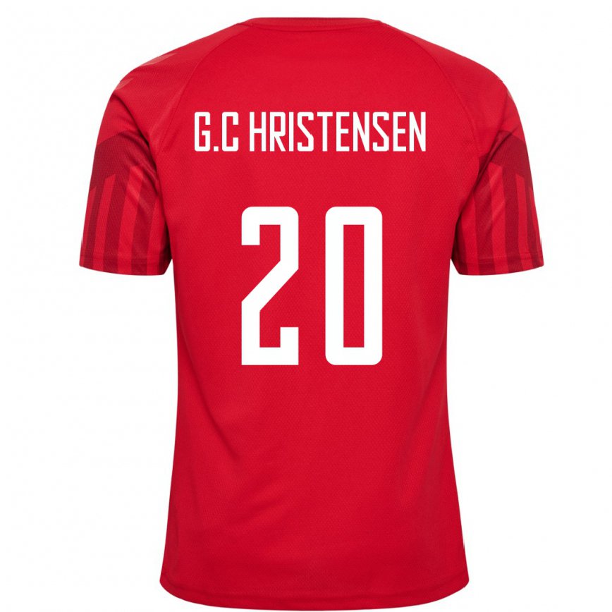 Hombre Camiseta Dinamarca Gustav Christensen #20 Rojo 1ª Equipación 22-24 México