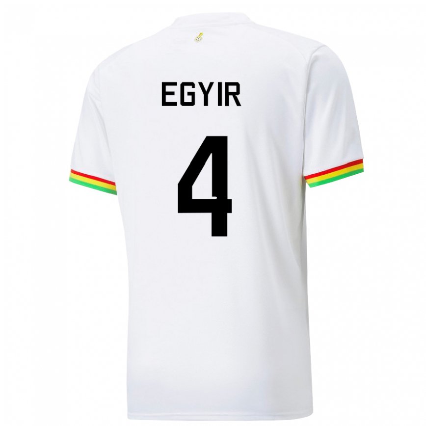 Hombre Camiseta Ghana Janet Egyir #4 Blanco 1ª Equipación 22-24 México