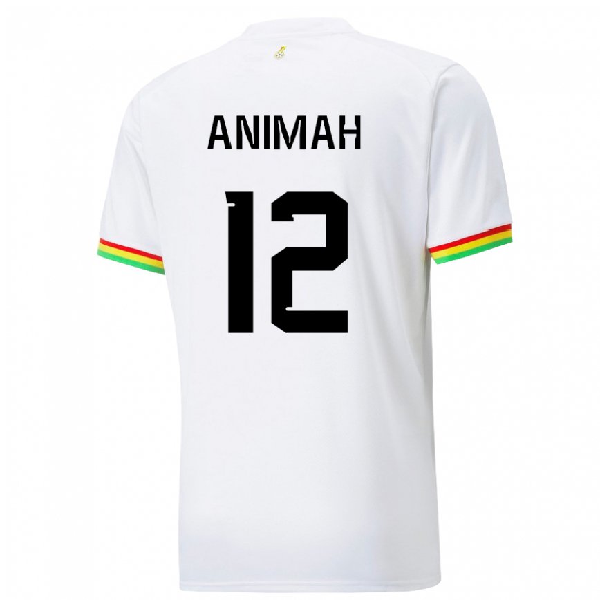 Hombre Camiseta Ghana Grace Animah #12 Blanco 1ª Equipación 22-24 México