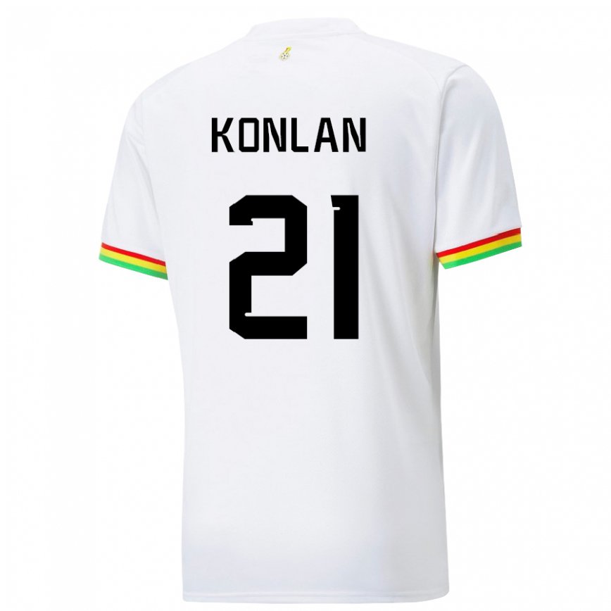 Hombre Camiseta Ghana Cynthia Konlan #21 Blanco 1ª Equipación 22-24 México