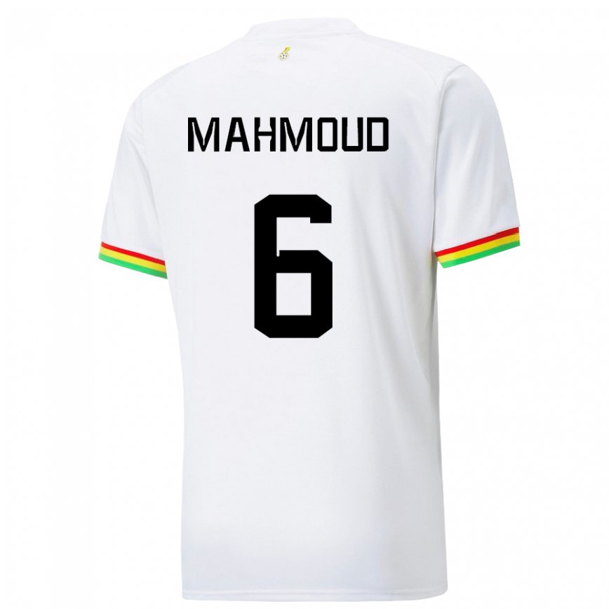 Hombre Camiseta Ghana Mohaison Mahmoud #6 Blanco 1ª Equipación 22-24 México