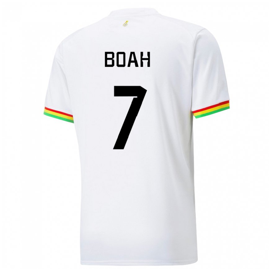 Hombre Camiseta Ghana Collins Boah #7 Blanco 1ª Equipación 22-24 México