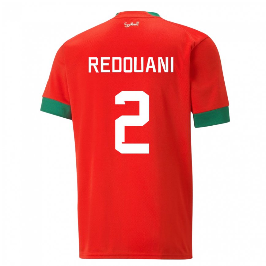 Hombre Camiseta Marruecos Zineb Redouani #2 Rojo 1ª Equipación 22-24 México