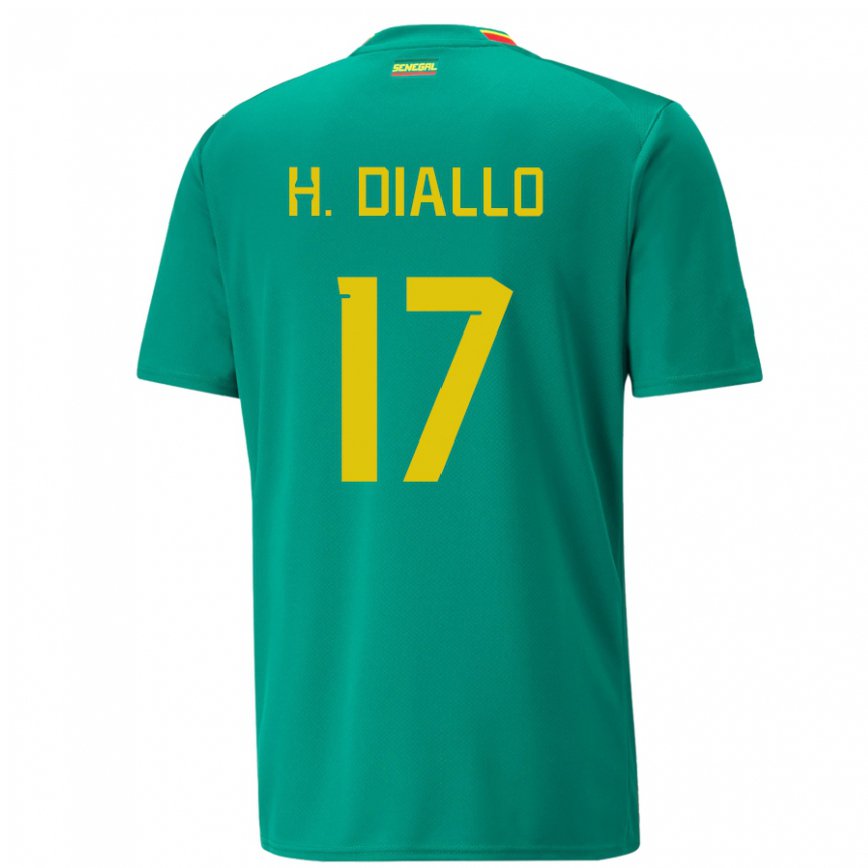 Hombre Camiseta Senegal Hapsatou Malado Diallo #17 Verde 2ª Equipación 22-24 México