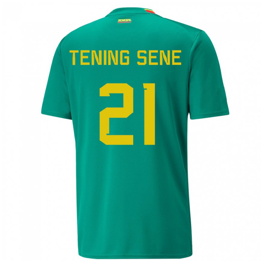 Hombre Camiseta Senegal Tening Sene #21 Verde 2ª Equipación 22-24 México